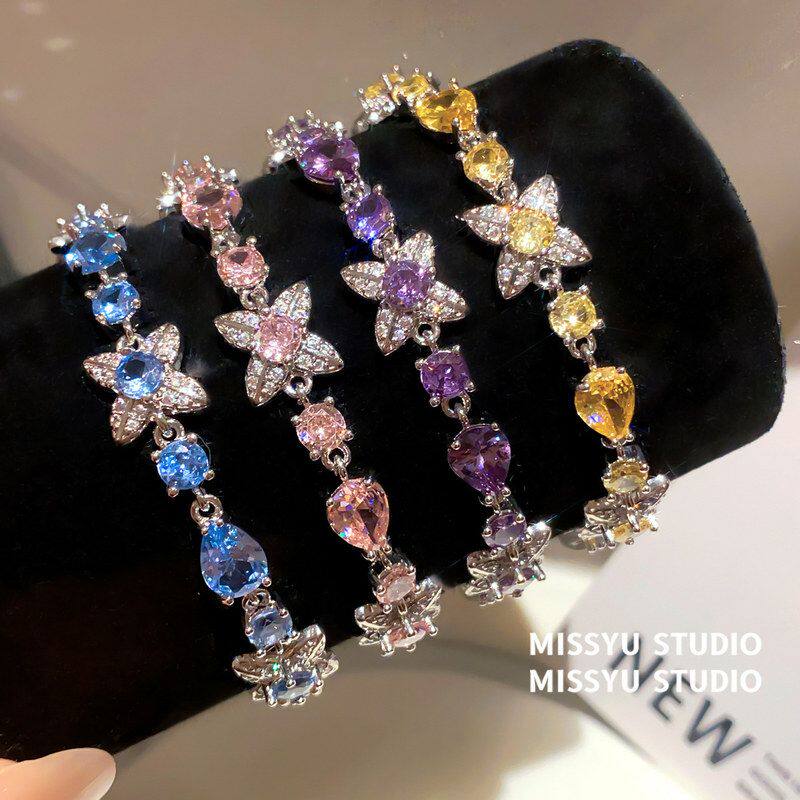 风手饰月手环轻奢芒星高级感水滴