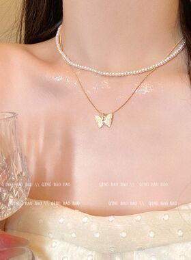 叠时尚链流苏复古蝴蝶高级感女