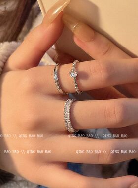 高级感时尚戒指百搭小众手指环女