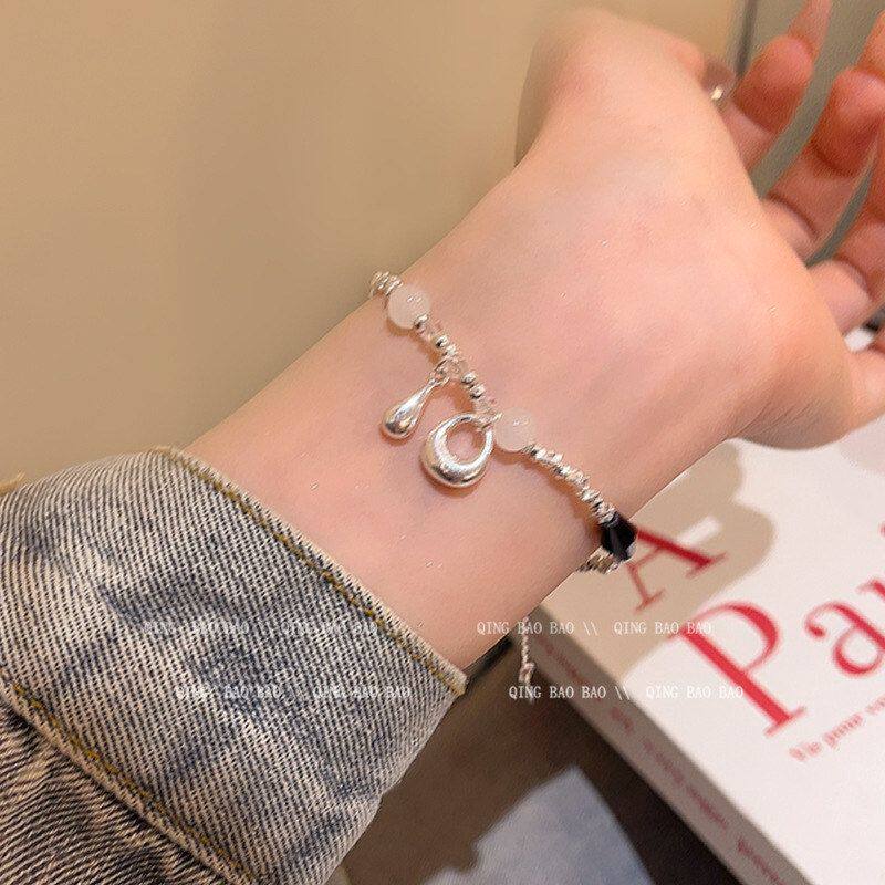 锆石超闪手手镯小众轻奢闺蜜水滴高级感礼物手链精致气质饰品