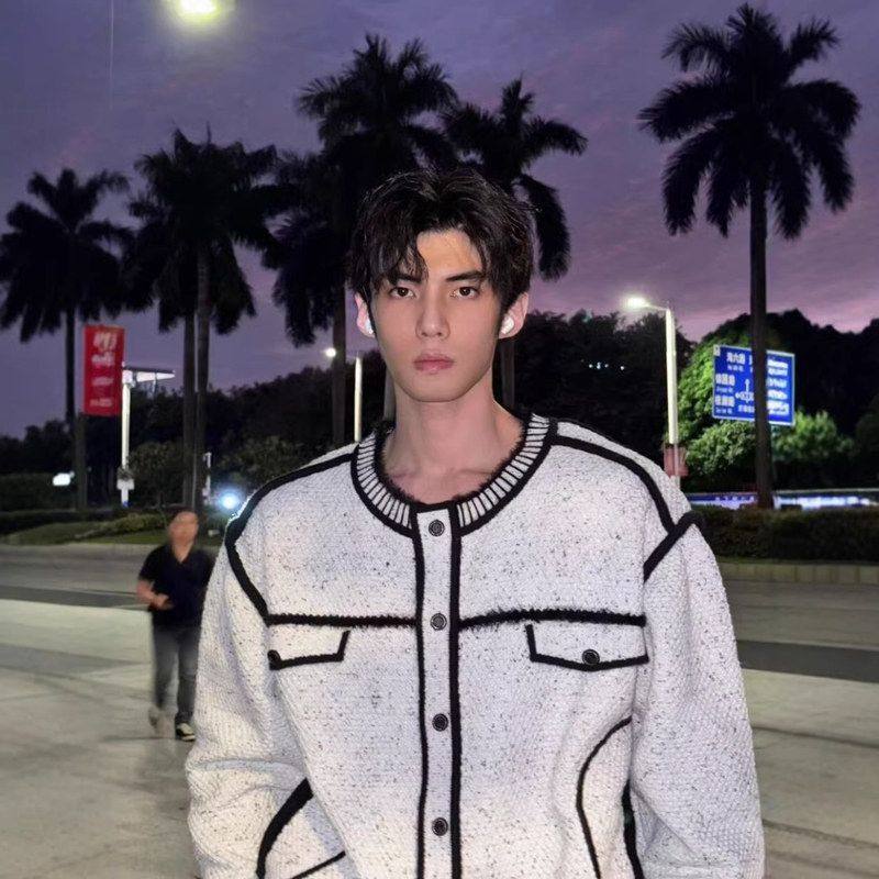 法式圆领针织复古撞色上衣慵懒高级感香风开衫秋冬外套小男小众,男装,针织衫/毛衣,淘宝优惠券,粉丝福利购,淘宝优惠卷