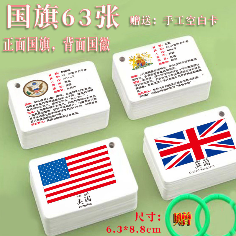 国旗卡片汽车大全标志认识