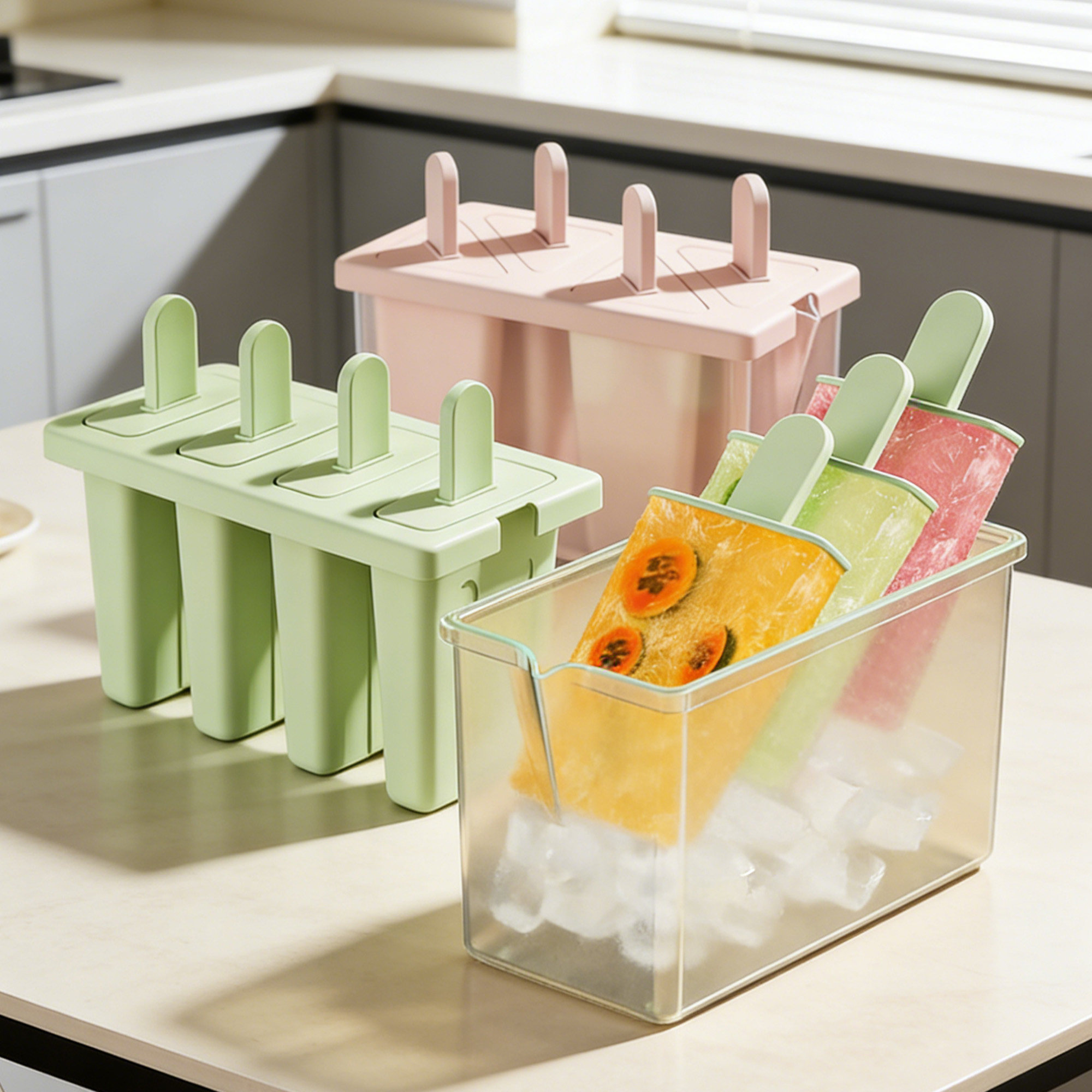 雪糕模具食品级家用自制冰棒冰淇淋模具儿童冰棍自动脱模冷冻磨具