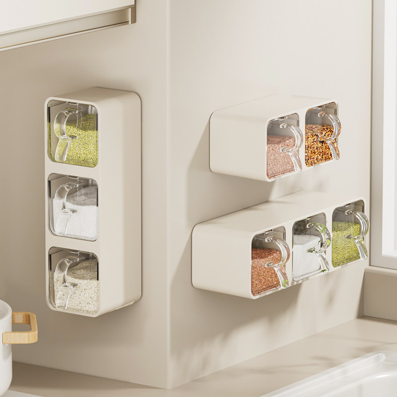 奶油风厨房盐调味罐收纳盒轻奢调料组合套装家用调料盒一体多格,厨房/烹饪用具,调味瓶罐/调料研磨器,淘宝优惠券,粉丝福利购,淘宝优惠卷