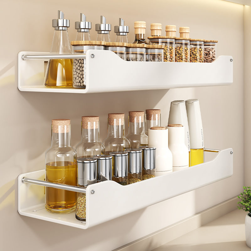 白色厨房置物架调料架壁挂