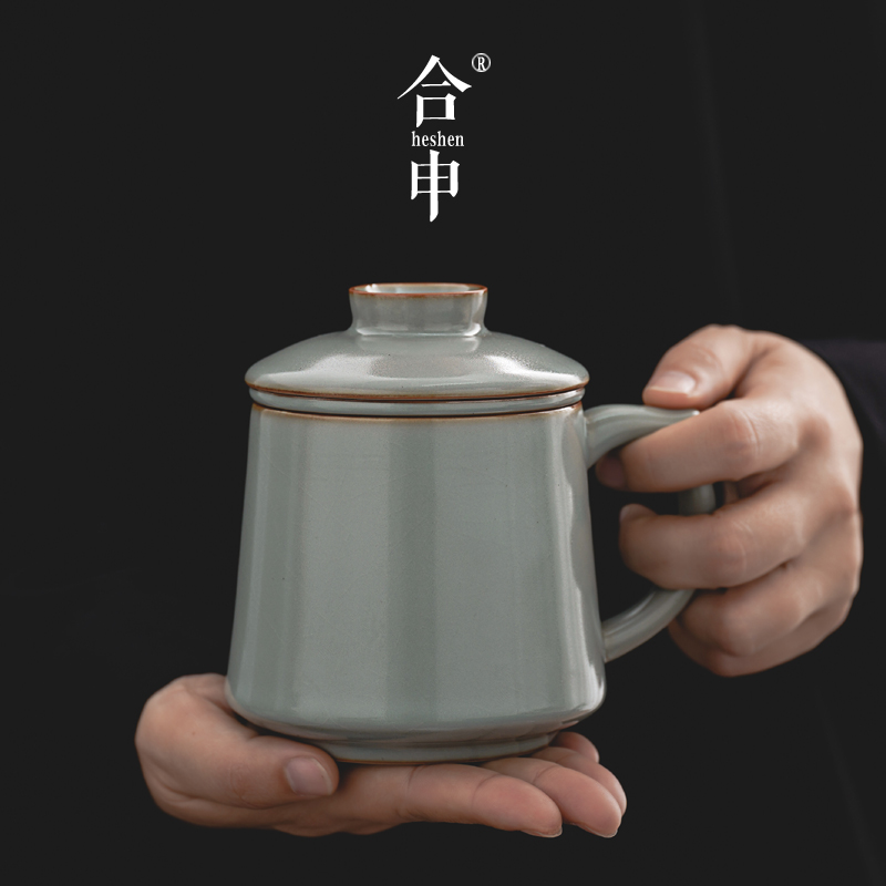 冰裂釉汝窑中式复古办公茶杯