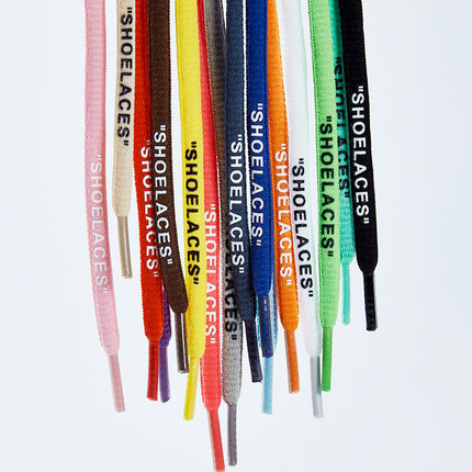 offwhite鞋带OW联名SHOELACES字母半圆款aj1鞋带af1 空军一号鞋带