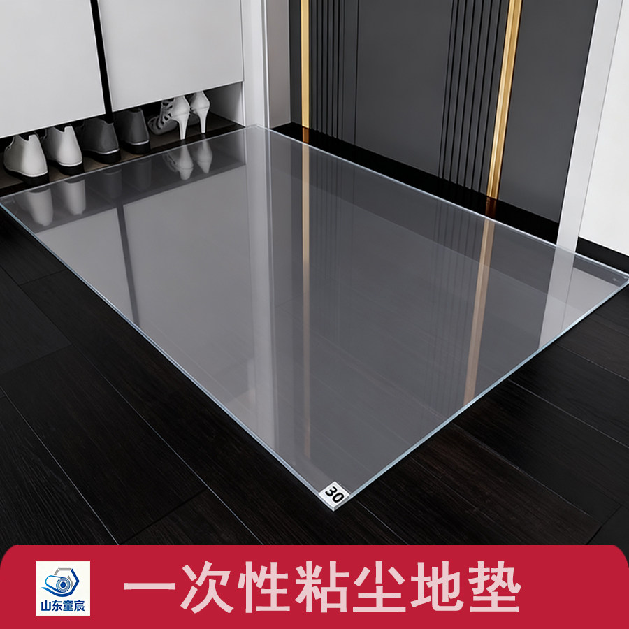 一次性粘尘垫入户门地垫工厂车间门口可撕式脚垫地垫家用无尘粘垫