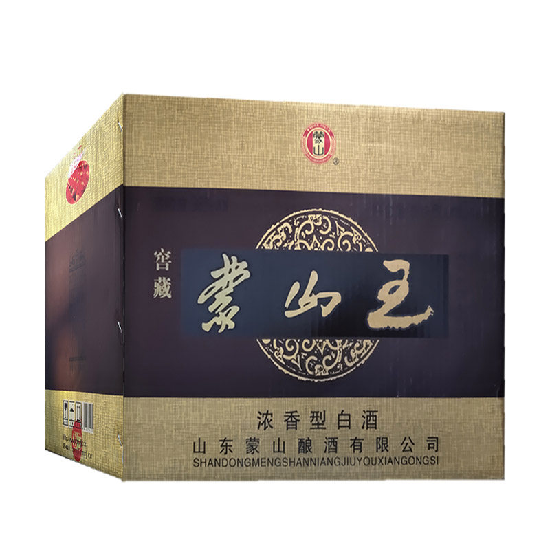 蒙山王38度浓香型白酒500ml/盒*6瓶/箱