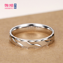925纯银戒指男士单身闭口个性时尚简约指环女款尾戒男小指食指