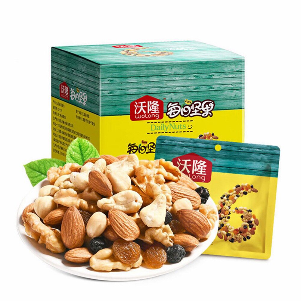 沃隆每日坚果25g*7袋混合坚果仁礼盒零食儿童款干果仁小包装175g
