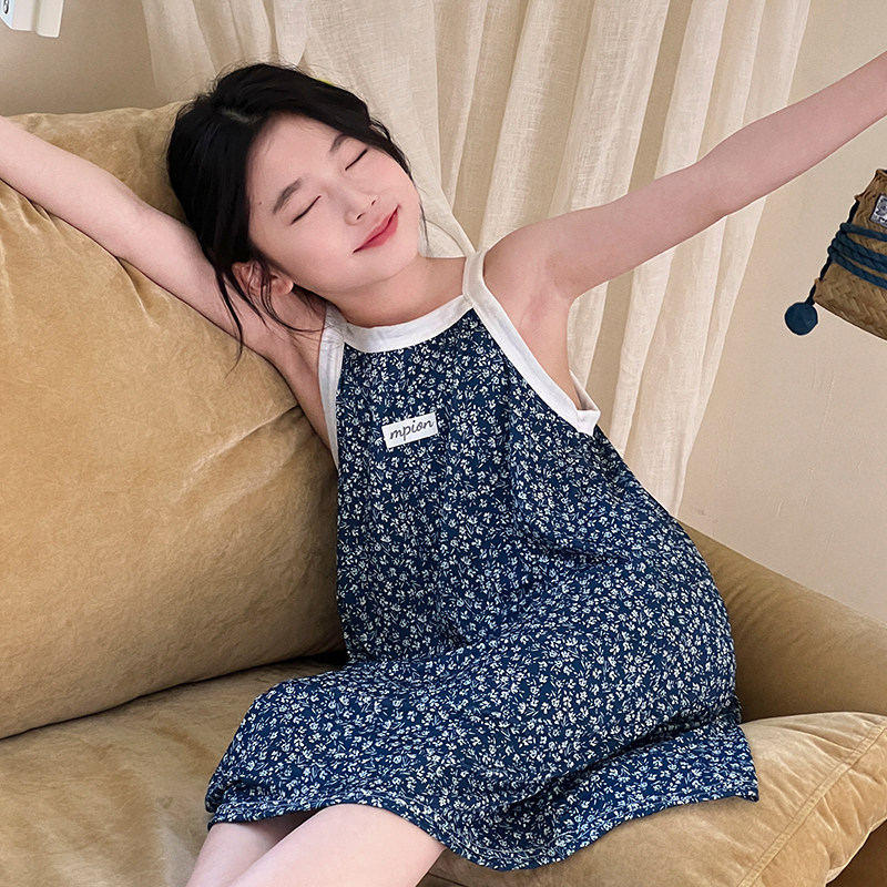 女童夏季连衣裙儿童海边沙滩宽松家居裙/睡裙