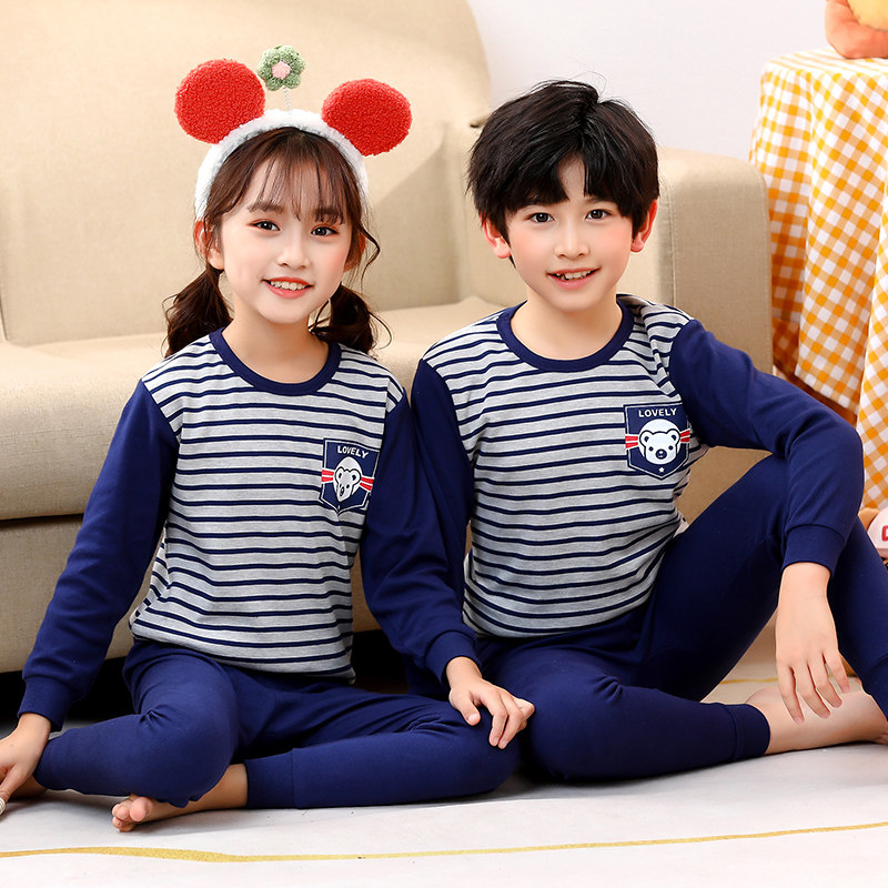 儿童内衣套装纯棉秋季女童家居服男童秋衣秋裤婴幼儿衣服宝宝睡