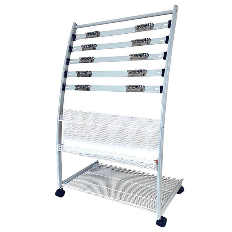 洛港 报纸夹架报刊架杂志宣传册展架办公户型图纸架资料收纳整理