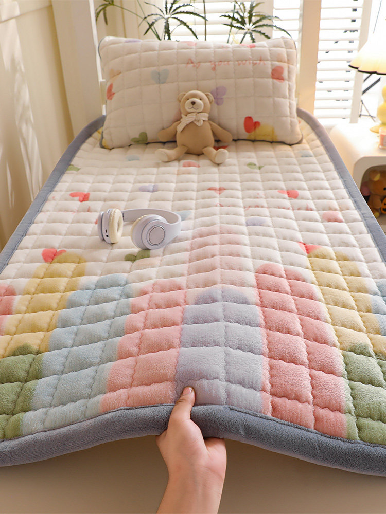 冬季加厚床垫学生床单加绒宿舍单人床盖褥子牛奶绒软垫毛毯子垫被,床上用品,床盖,淘宝优惠券,粉丝福利购,淘宝优惠卷