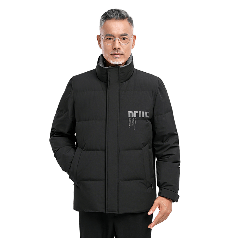 雪中飞2025冬新款男士宽松立领加厚保暖羽绒服外套时尚休闲