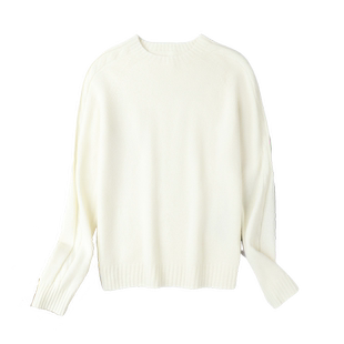 雪中飞26秋新款女士短款圆领100棉羊毛打底衫柔软舒适简约纯色W