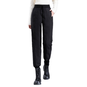 雪中飞2024冬新款男女同款鹅绒羽绒裤休闲束脚防风保暖御寒舒适