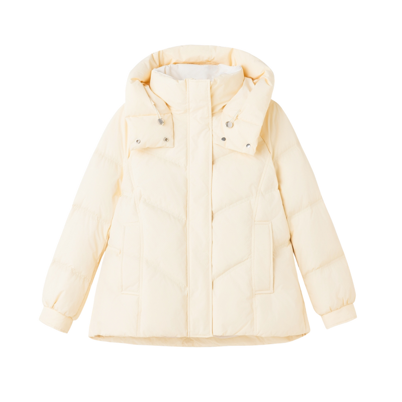 短款羽绒服雪中飞元气连帽