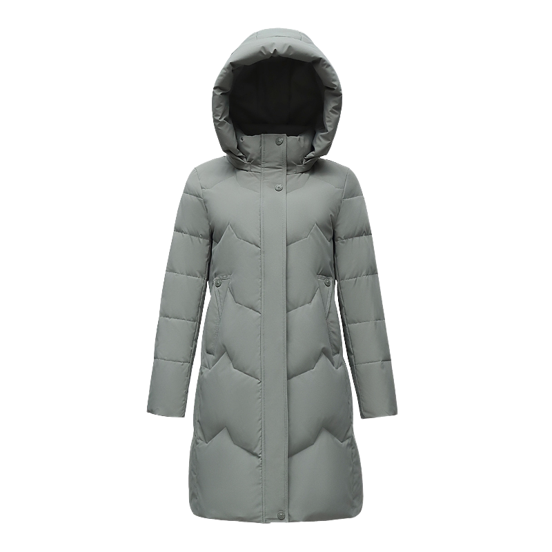雪中飞2026冬新款女中长款可脱卸帽羽绒服妈妈款气质休闲加厚暖