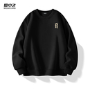 男装 美式 男士 黑色长袖 套头外套PC 雪中飞卫衣男秋冬季 秋装 2025新款