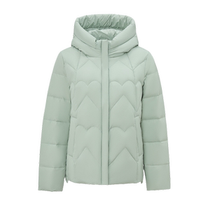 雪中飞2024冬新款女士短款羽绒服连帽纯色简约百搭大码抗寒保暖