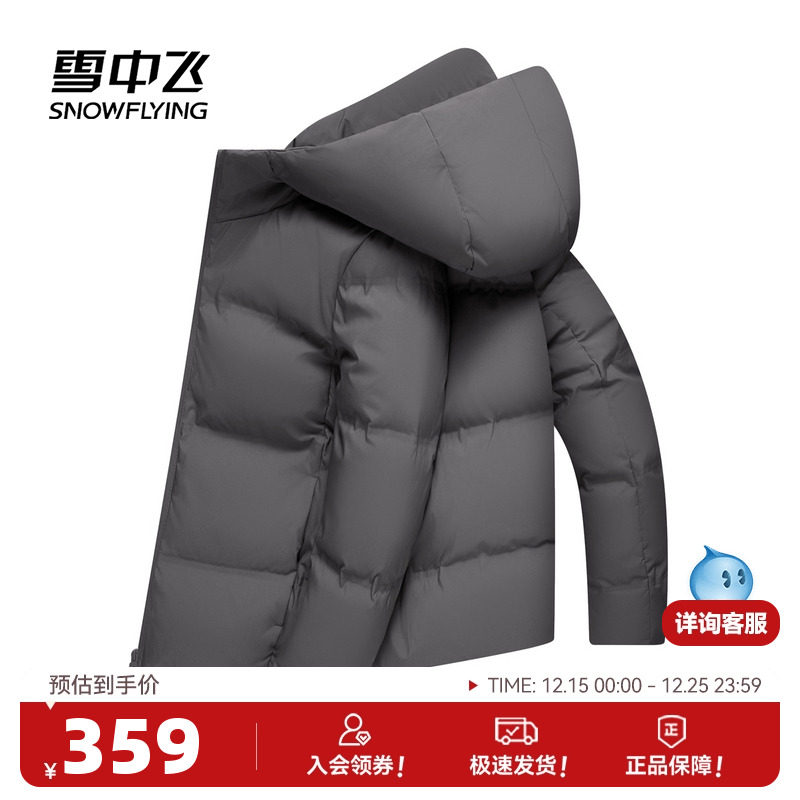 雪中飞2025冬新款男士商务休闲户外羽绒服保暖男直筒简约基础