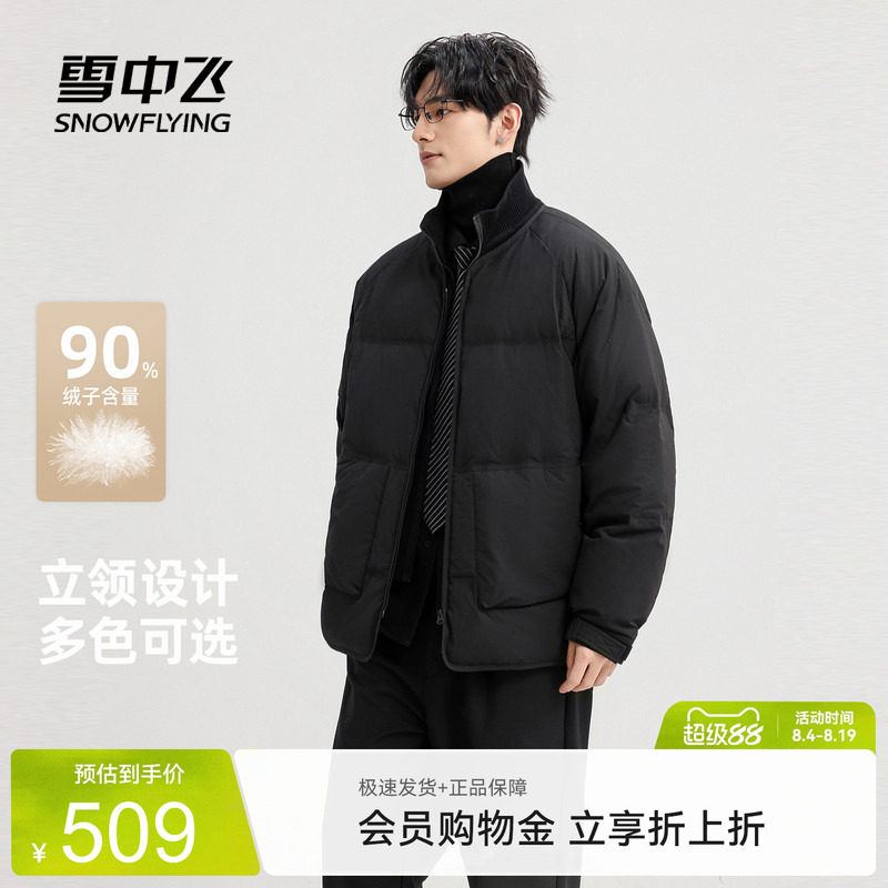 雪中飞时尚立领男士夹克羽绒服