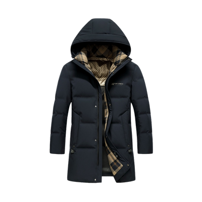 中长款羽绒服雪中飞可拆帽商务