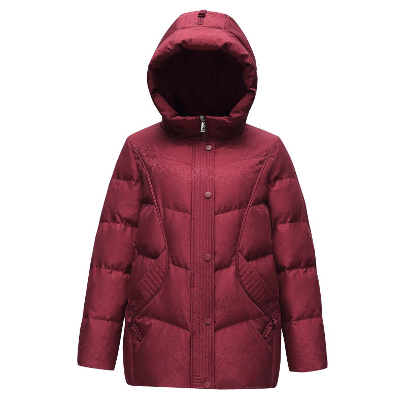短款羽绒服雪中飞连帽