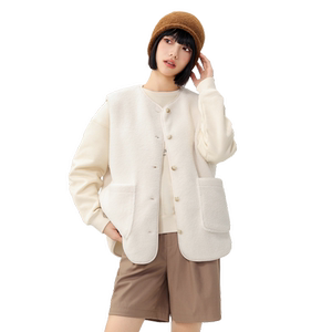 雪中飞2026春季新款女士圆领摇粒绒马甲外套百搭休闲居家亲肤舒适