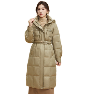 雪中飞2025春秋新款女士长款羽绒服气质收腰显高温柔休闲保暖加厚