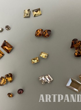 ARTPANDA美拉德焦糖色高品K9美甲饰品 ~复古香槟 尖底钻