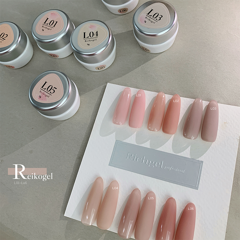 Reikogel美甲裸色甲油胶6色套装显白肌肤色优雅水嫩黄皮推荐