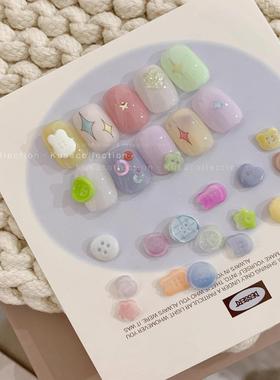 Kusacollection 原创美甲模具纽扣ins风配件饰品diy美甲甜美美甲