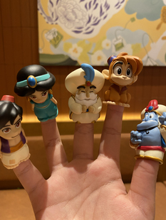 日版 盲袋 迪士尼 阿拉丁神灯 国王 茉莉 王子 灯神 手指玩偶摆件