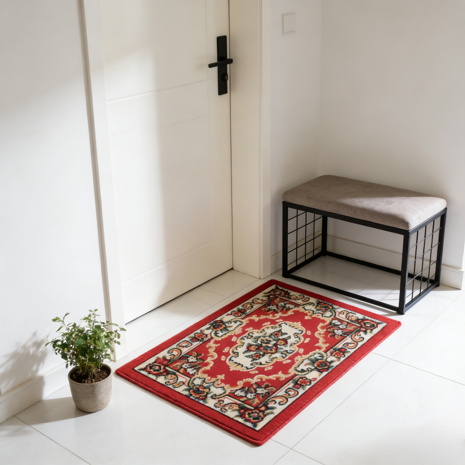 清仓加厚中古风红色地毯家用入户门垫玄关走廊防滑脚垫威尔顿编织,居家布艺,地毯,淘宝优惠券,粉丝福利购,淘宝优惠卷