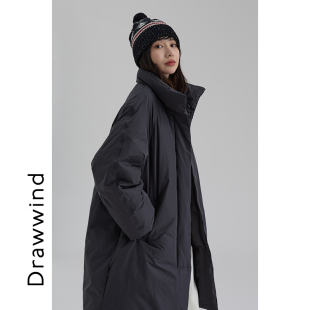 95折画风中长款 新款 羽绒服2025冬季 保暖纯色外套