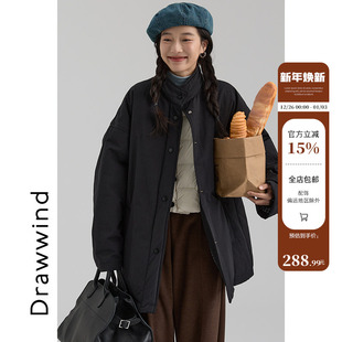 防风面包服 棉服外套女立领保暖棉衣中长款 画风2025冬季 新款