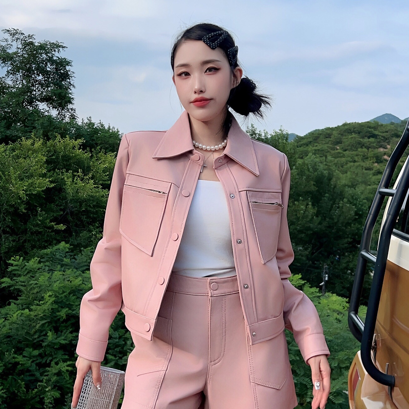 2025秋季新款真皮皮衣女绵羊皮