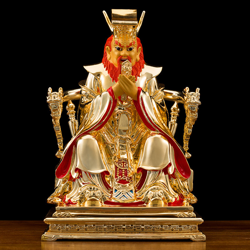 纯铜四海龙王神像摆件