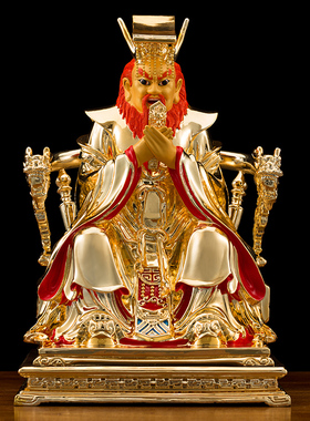 纯铜四海龙王神像摆件