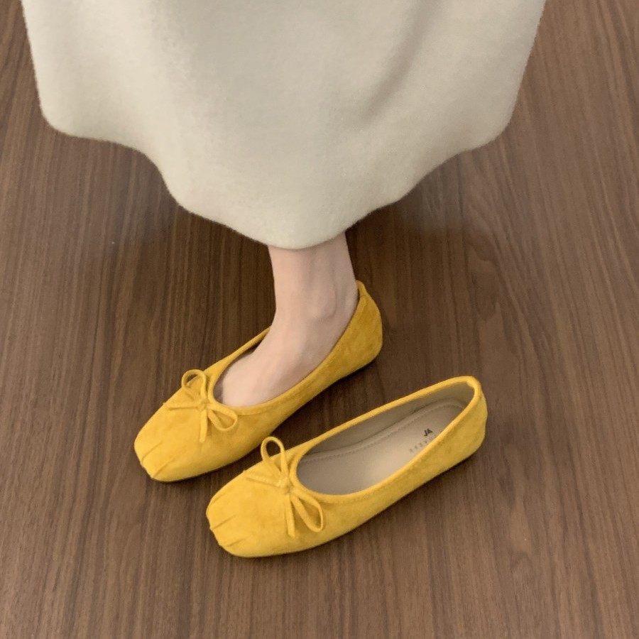 2026春季新款平底芭蕾舞鞋女法式温柔蝴蝶结浅口一脚蹬单鞋豆豆鞋,女鞋,时尚休闲鞋,淘宝优惠券,粉丝福利购,淘宝优惠卷