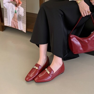 英伦风内增高马衔扣小皮鞋女2026春季新款乐福鞋小香风晚晚单鞋女