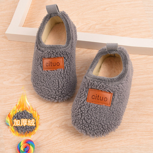 婴儿学步鞋冬季加绒儿童棉鞋