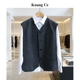 马夹 西装 匡册高端精纺羊毛马甲女2026新款 春OL职场通勤气质无袖