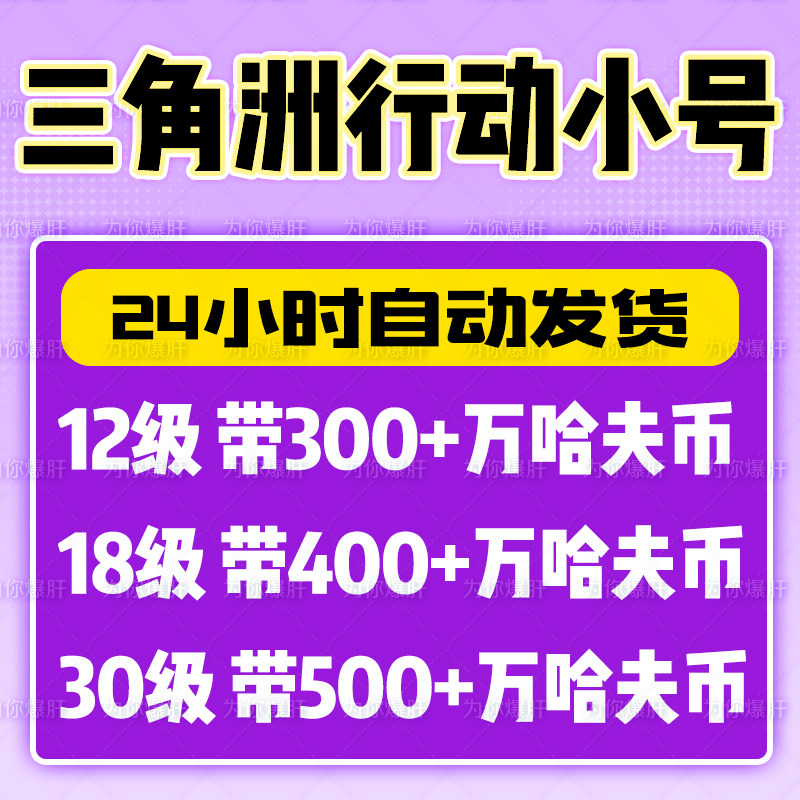 【3端】三角洲行动成品排位号12级18级30等级小号白号哈夫币账