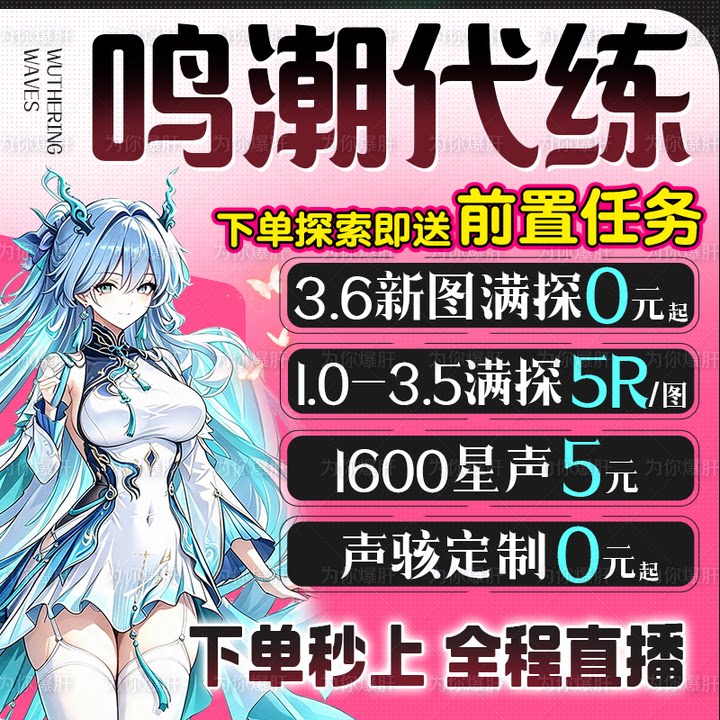 鸣潮代打代肝地图练3.6探索度任务星声骸托管国际服深塔终焉矩阵