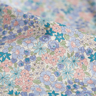 日本进口纯棉碎花浪漫平纹棉布儿童衬衣连衣裙内高档面料玛格丽特