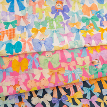 日本松浦Yukiemon纯棉60支卡通可爱夏薄软面料包包裙子布蝴蝶结